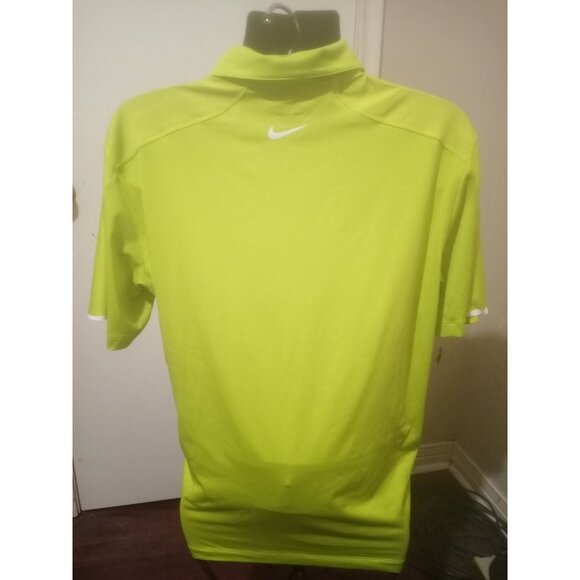 NIKE GOLF Tour Performance Dri Fit Neon Green Polo Shirt Mens Large L - Picture 5 of 11